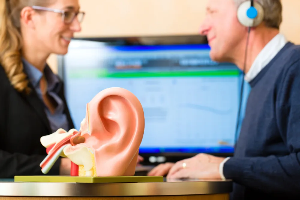 Image showing a hearing test in progress